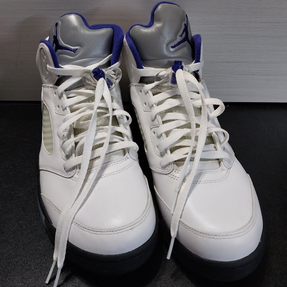 Nike Air Jordan 5 Retro Dark Concord DD0587-141 White Purple Black Men Size 12.5